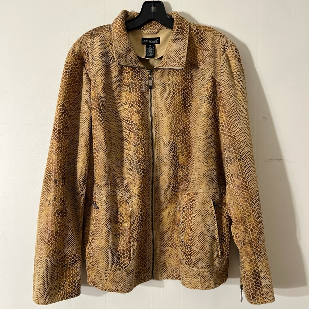 Snake Print Moto Jacket